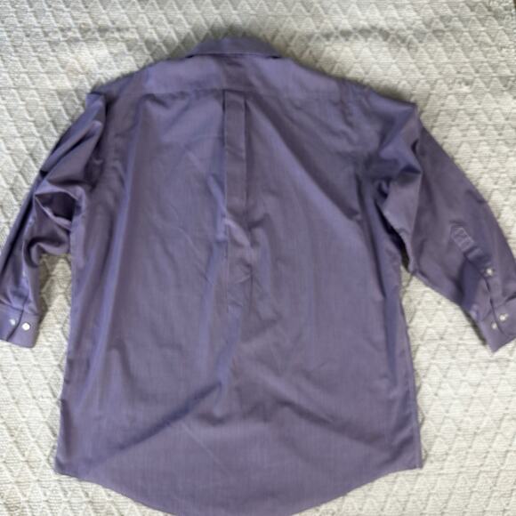 BROOKS BROTHERS 1818 Dress Shirt~Mens 16 1/2-36~Purple Gingham~Non-Iron Supima - Picture 3 of 7
